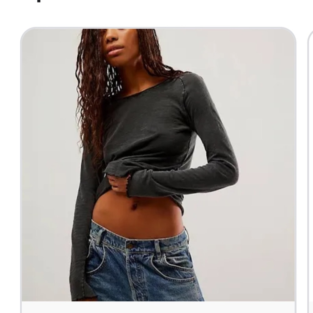 Yellow Long Sleeve Crop Top